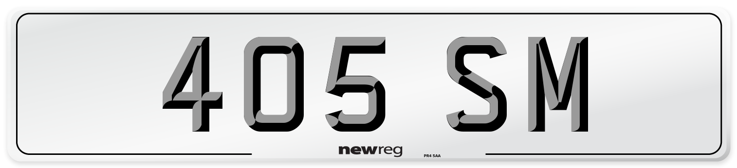 405 SM Number Plate from New Reg